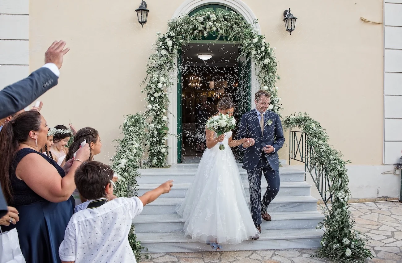 kefalonia orthodox bride and groom ceremony
